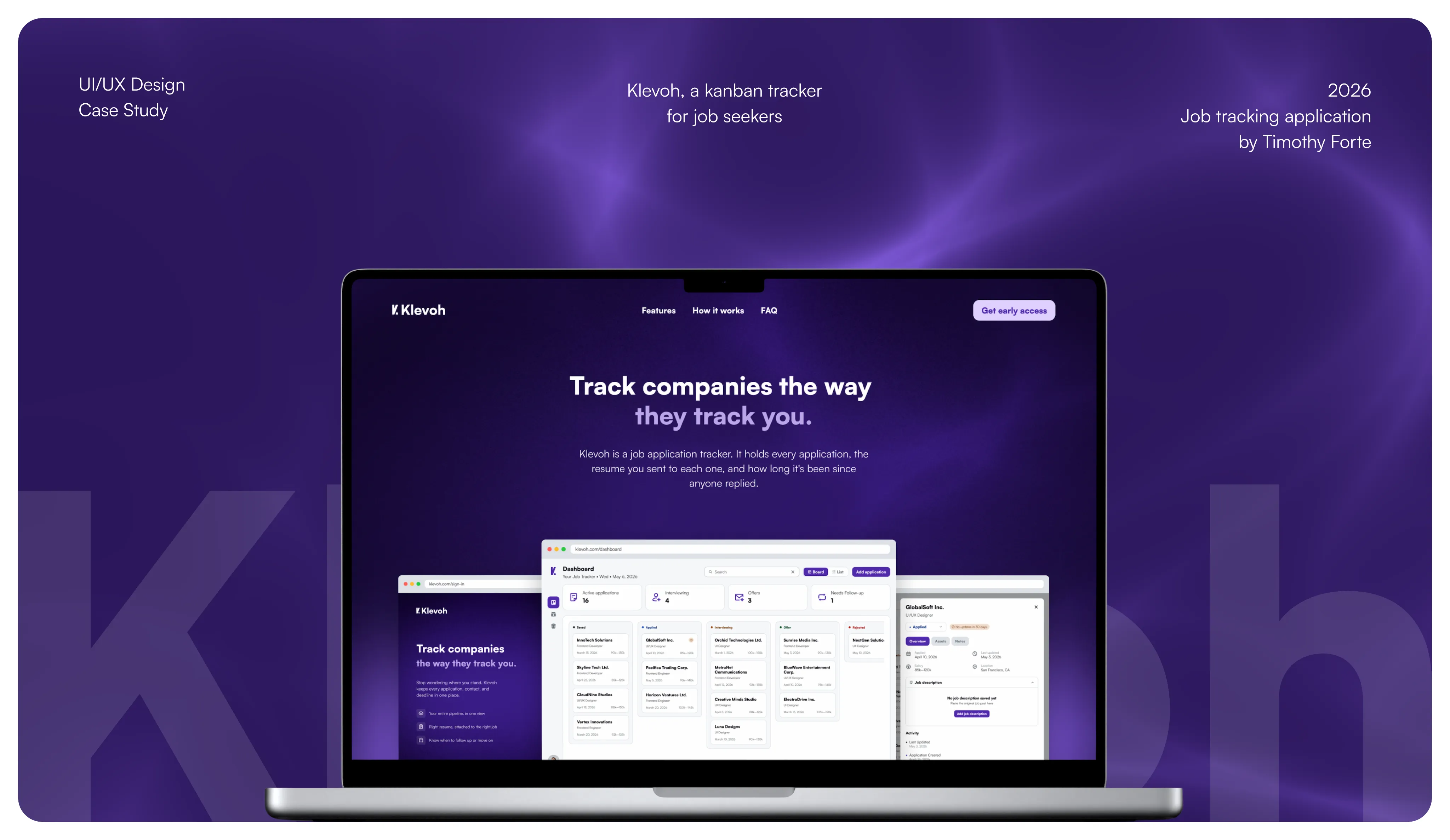 Klevoh - a job application tracker for job seekers